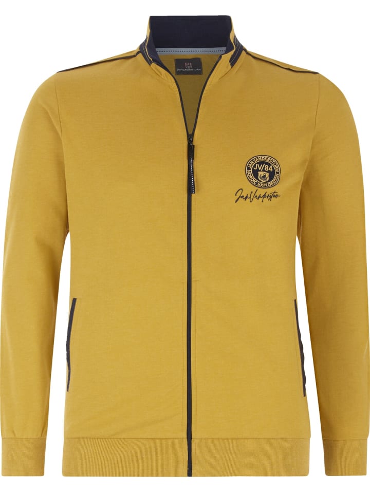 Jan Vanderstorm Sweatjacke ANDTARSEN in dunkelgelb günstig kaufen