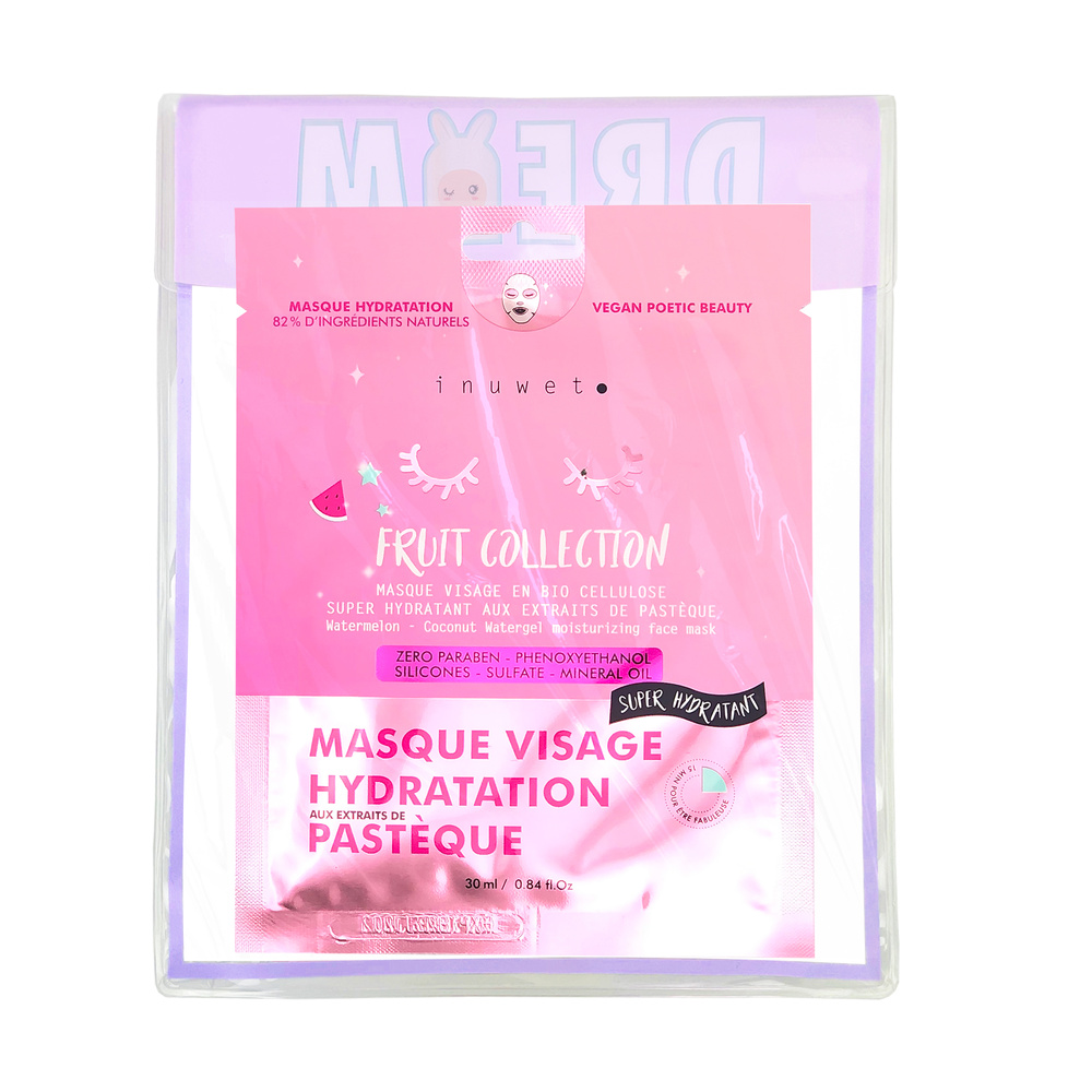 Inuwet Trousse Dream - Masques Visage Biocellulose, Vegan Soins visages