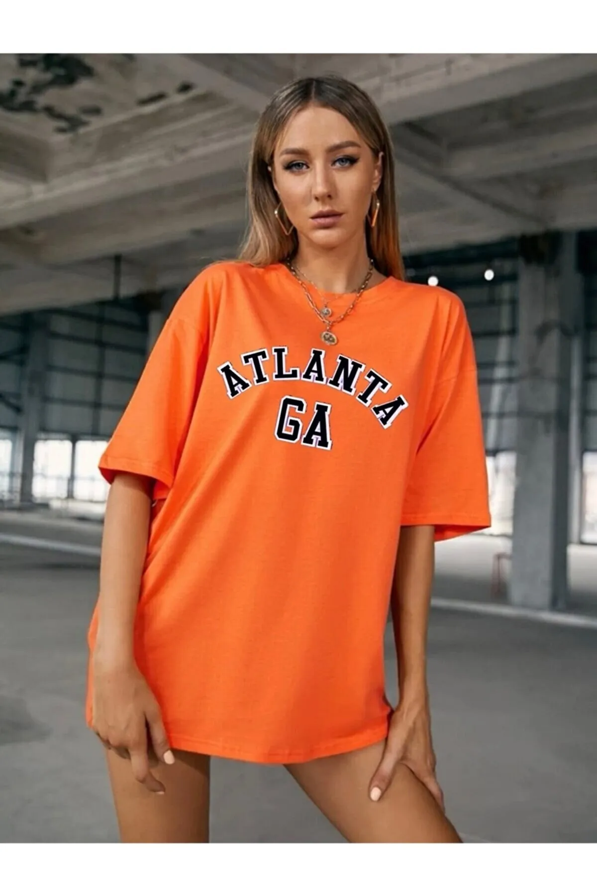trendypassion  Atlanta bedrucktes Oversize-T-Shirt Atlanta-T-Shirt