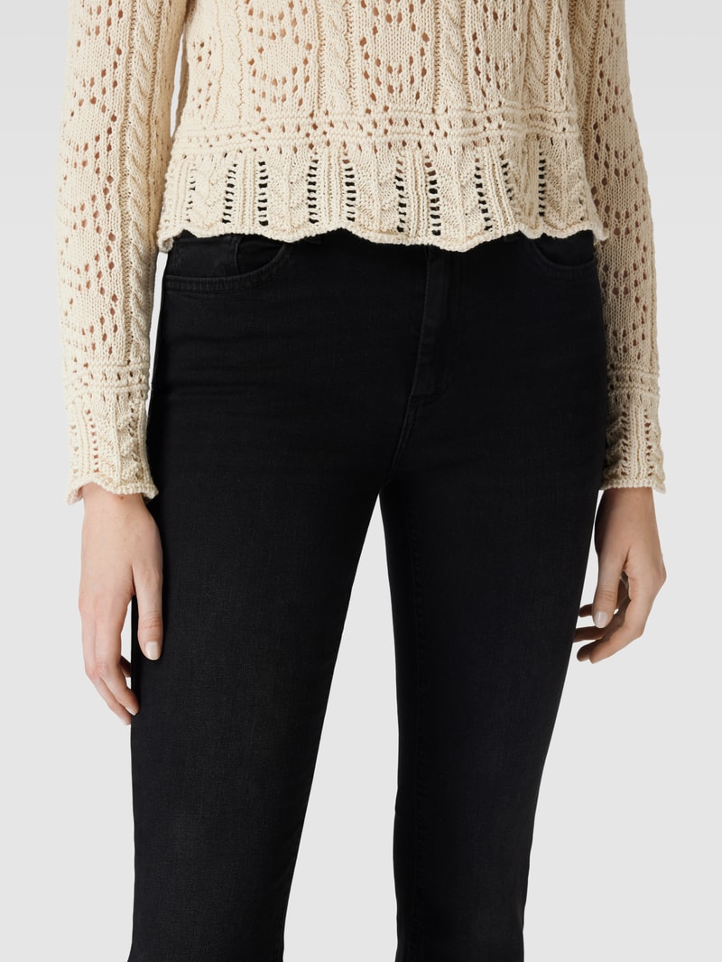 Flared Cut Jeans mit 5-Pocket-Design Modell 'BLUSH' in schwarz