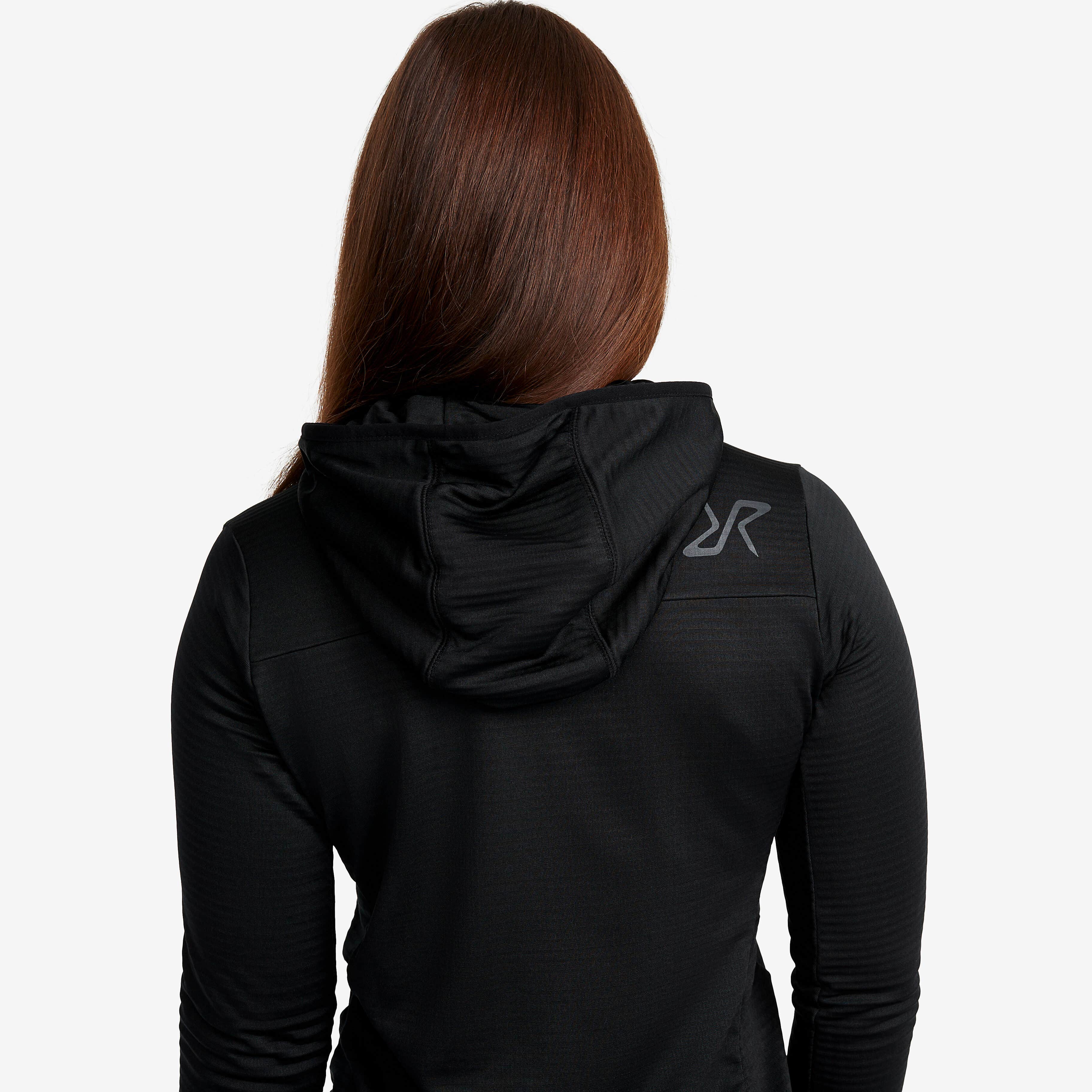 Waffle Hoodie Femme Black