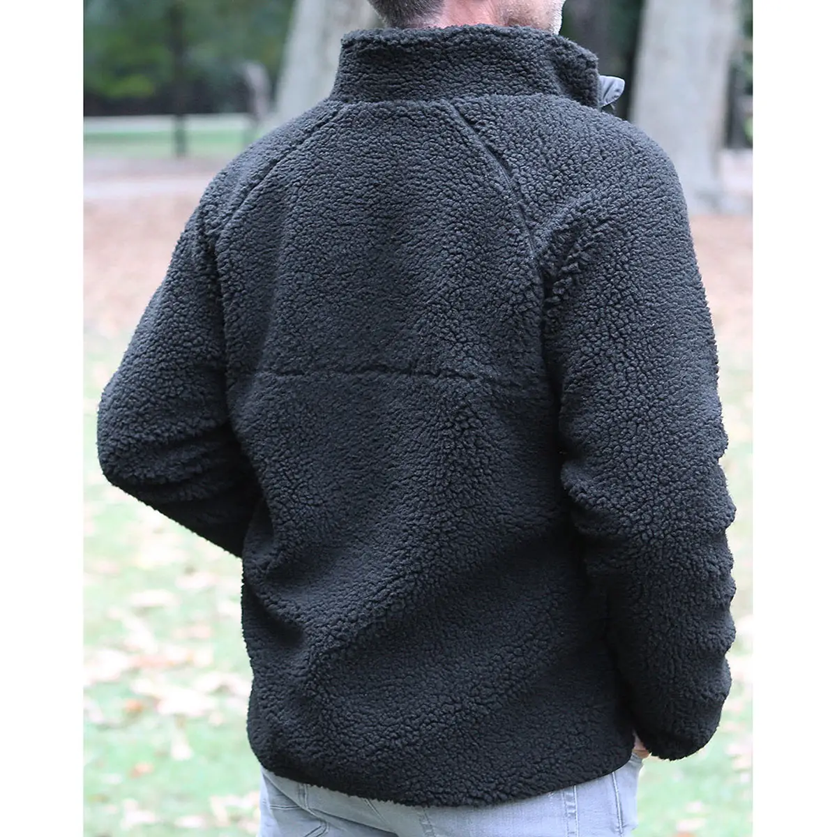 Teddyfleece Jacke schwarz