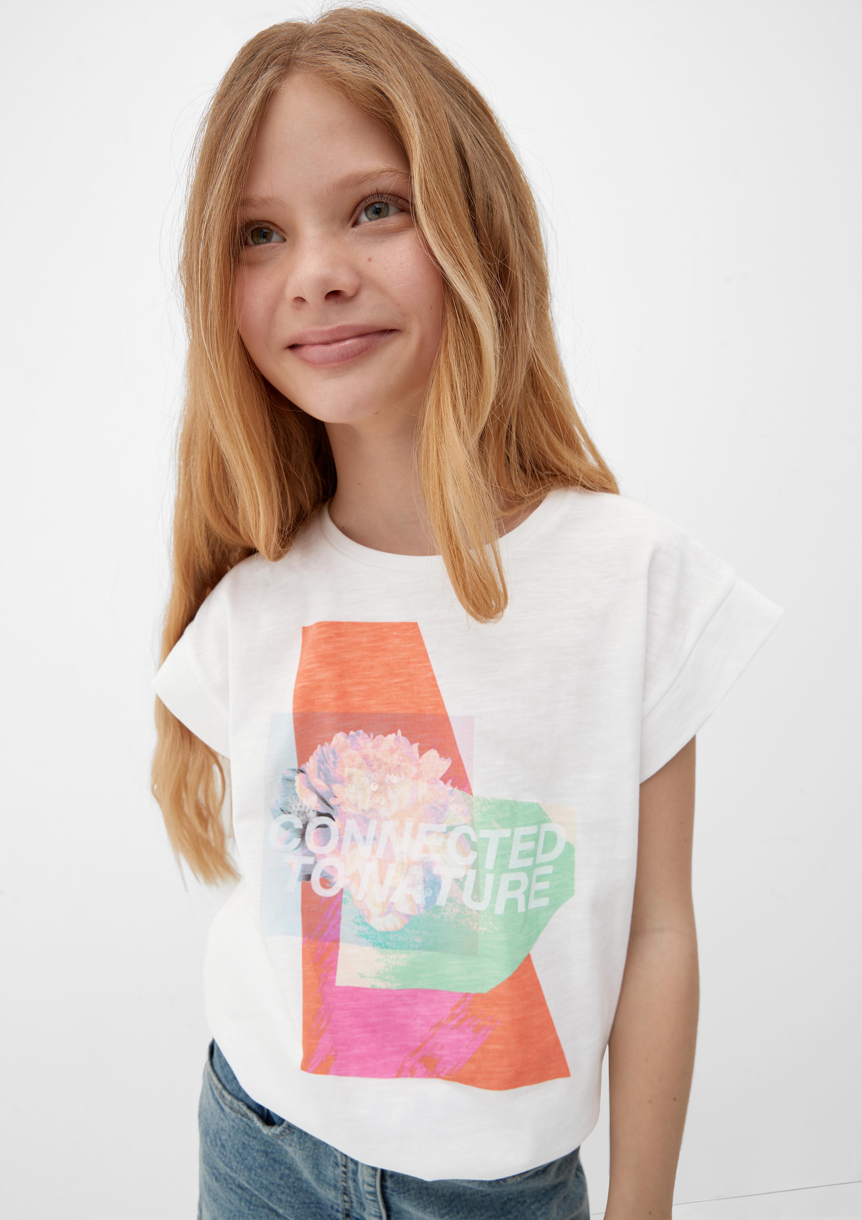T-Shirt mit Kappärmeln  2128033-0100