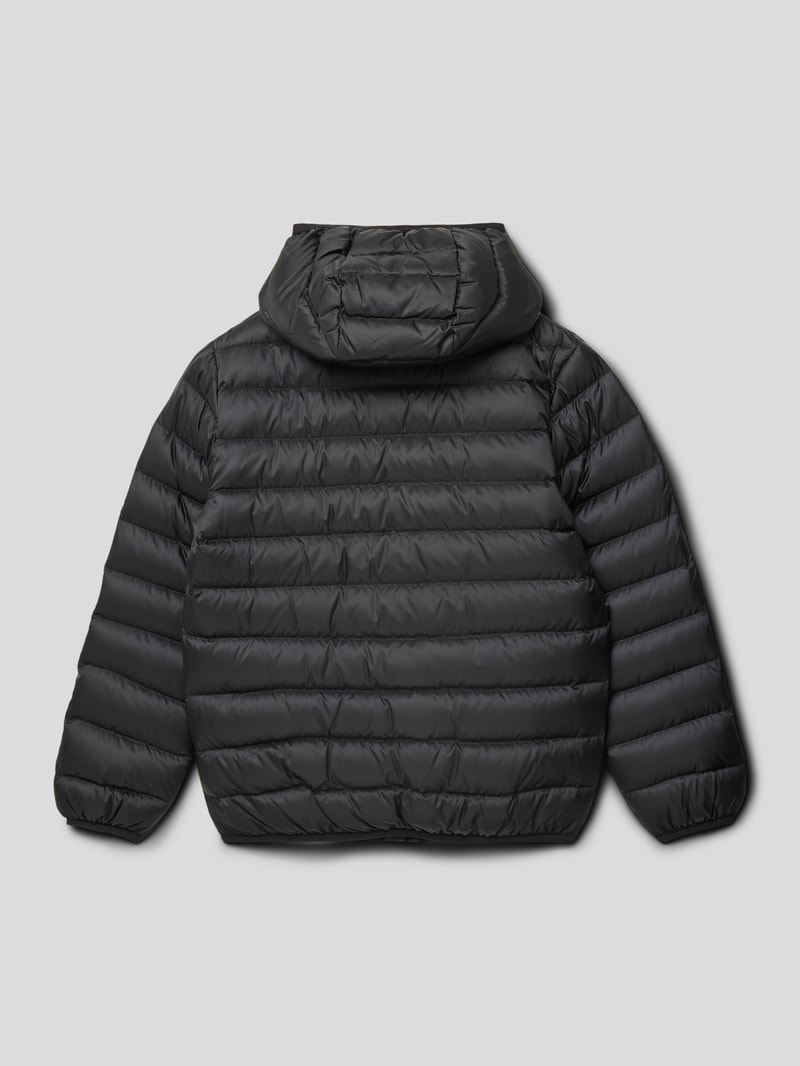 Steppjacke mit Label-Print in black