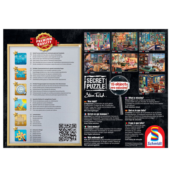 Secret Puzzles 1000 Teile, Künstler-Atelier