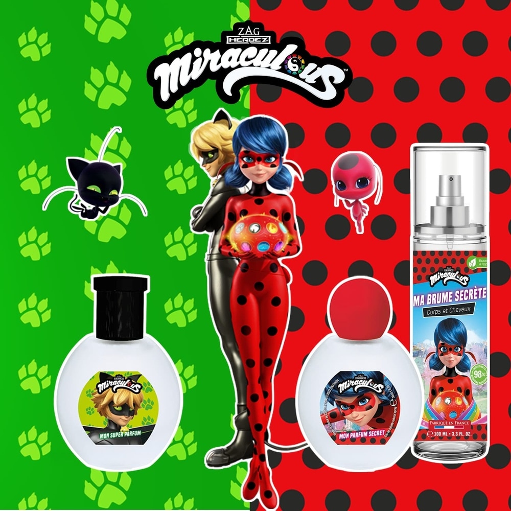 miraculous Coffret parfum MIRACULOUS et Ma brume secrète Eau de toilette + brume parfumée