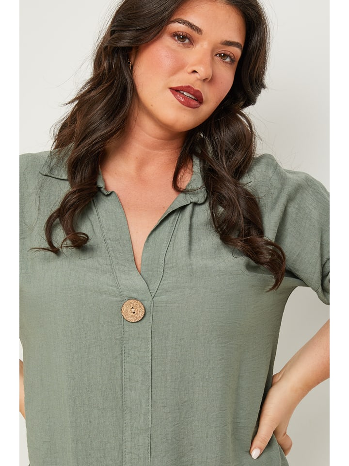 Curvy Lady Bluse in Khaki günstig kaufen