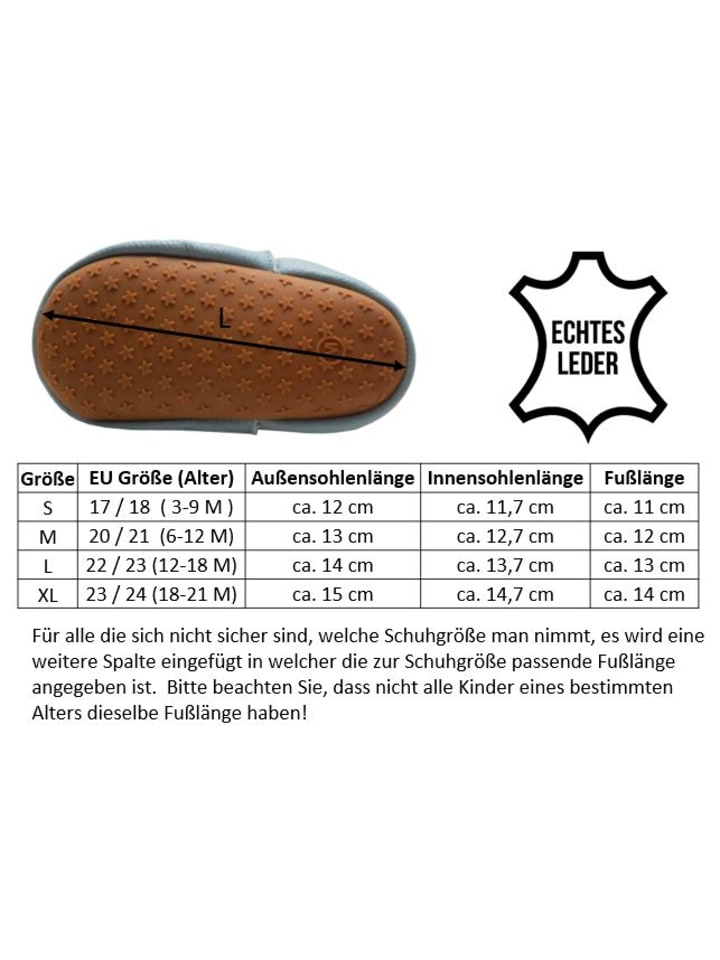Yalion Leder-Krabbelschuhe 