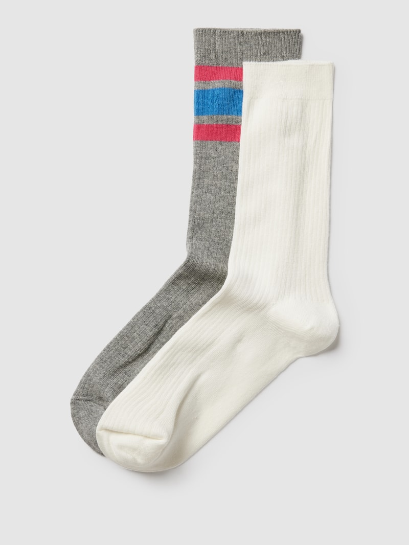 Socken mit Stretch-Anteil im 2er-Pack in offwhite