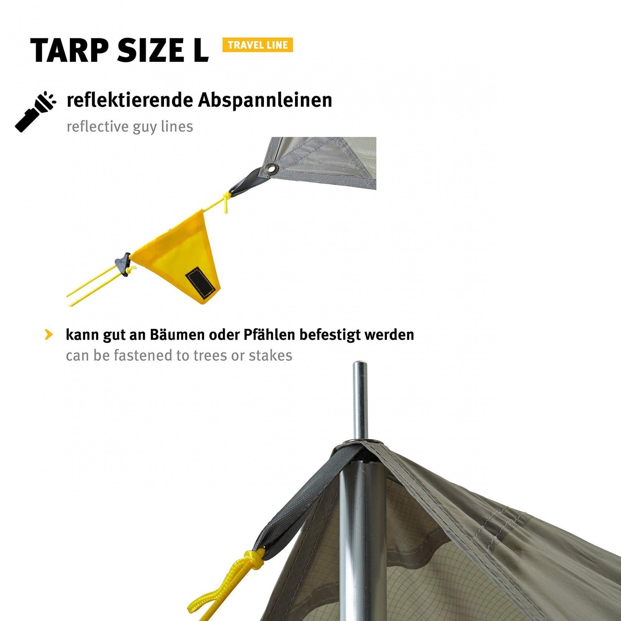 Wechsel Tents Tarp-Zelt Tarp L - Travel Line - Universal Zeltdach, 400 x 435 cm, Personen: 6
