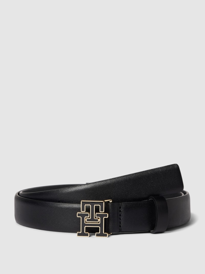 Ledergürtel mit Label-Details Modell 'LOGO 2.5' in schwarz