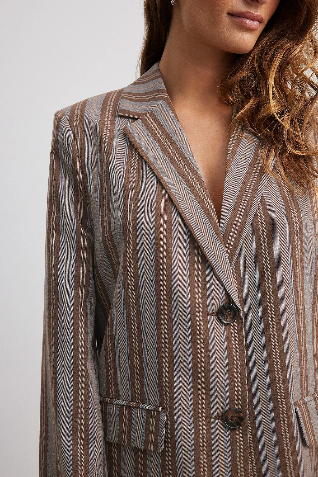 Gestreifter Oversized-Blazer