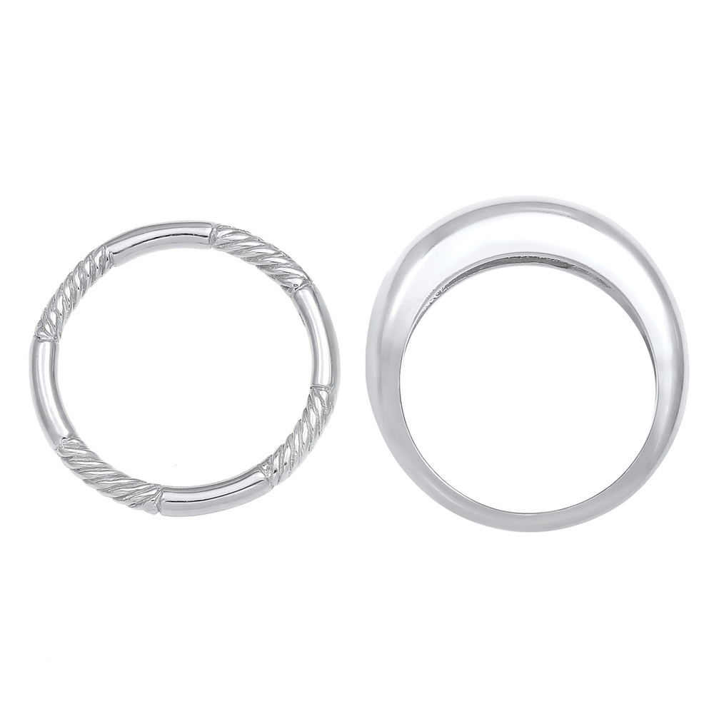 Elli Elli Bague Bague pour dames en argent sterling 925 plaqué or Bague