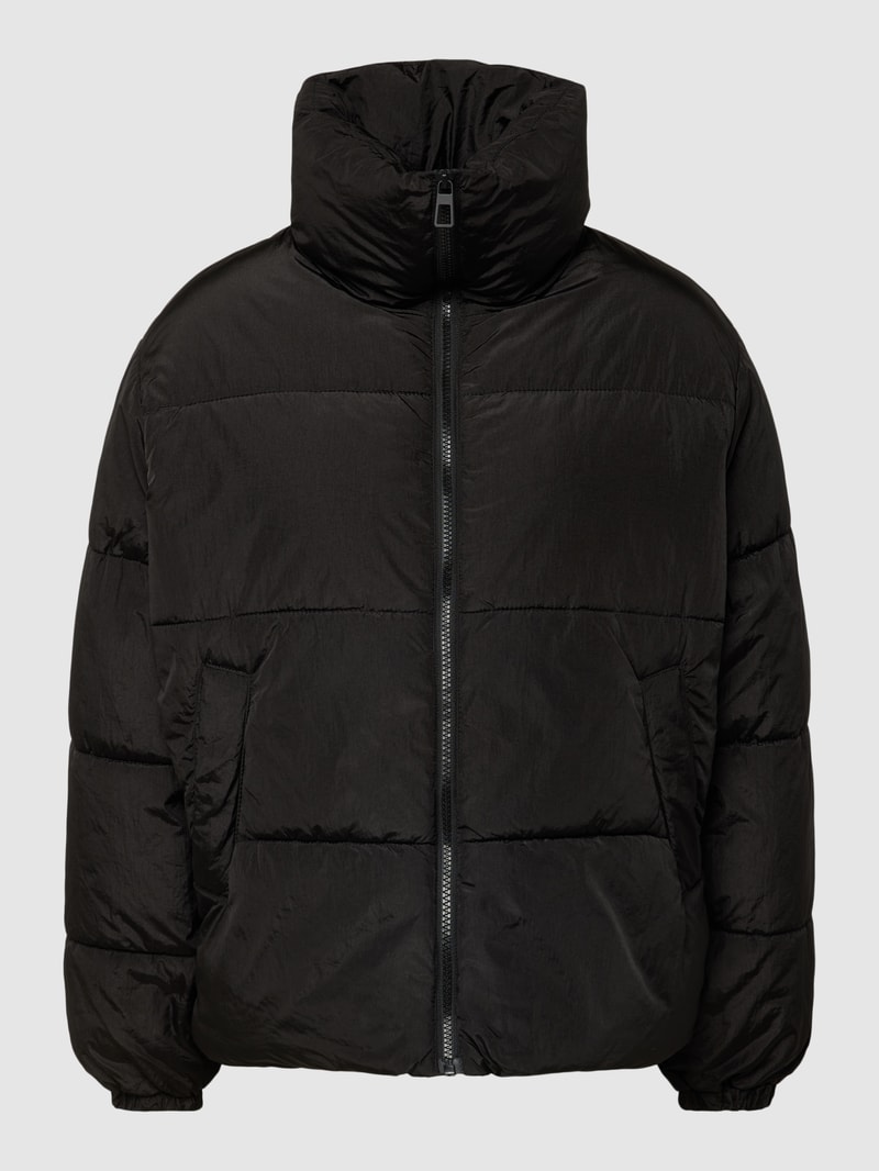 Steppjacke mit Stehkragen Modell 'CALLIE' in schwarz