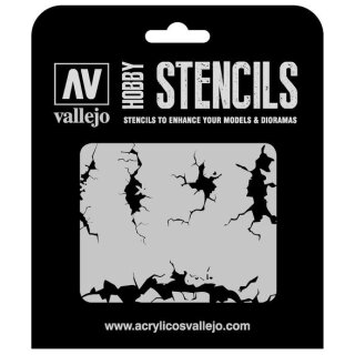 Vallejo Hobby Stencils: Cracked Wall