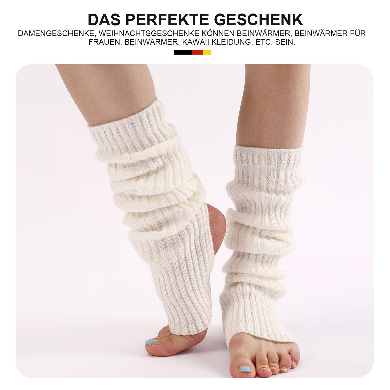 MAGICSHE Beinstulpen Beinwärmer Thermo-Strick-Beinlinge (Geeignet für Jugendliche und Erwachsene) 1980er Jahre