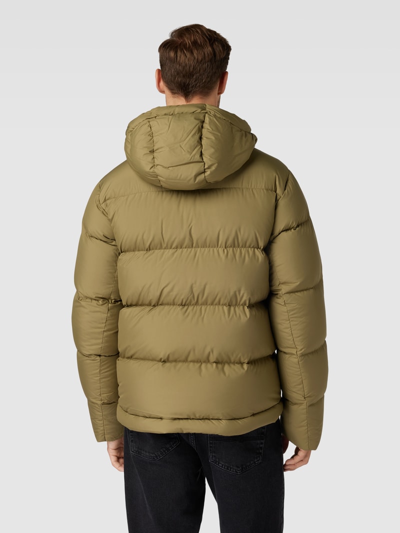 Daunenjacke mit Kapuze Modell 'Rivel' in olivgrün