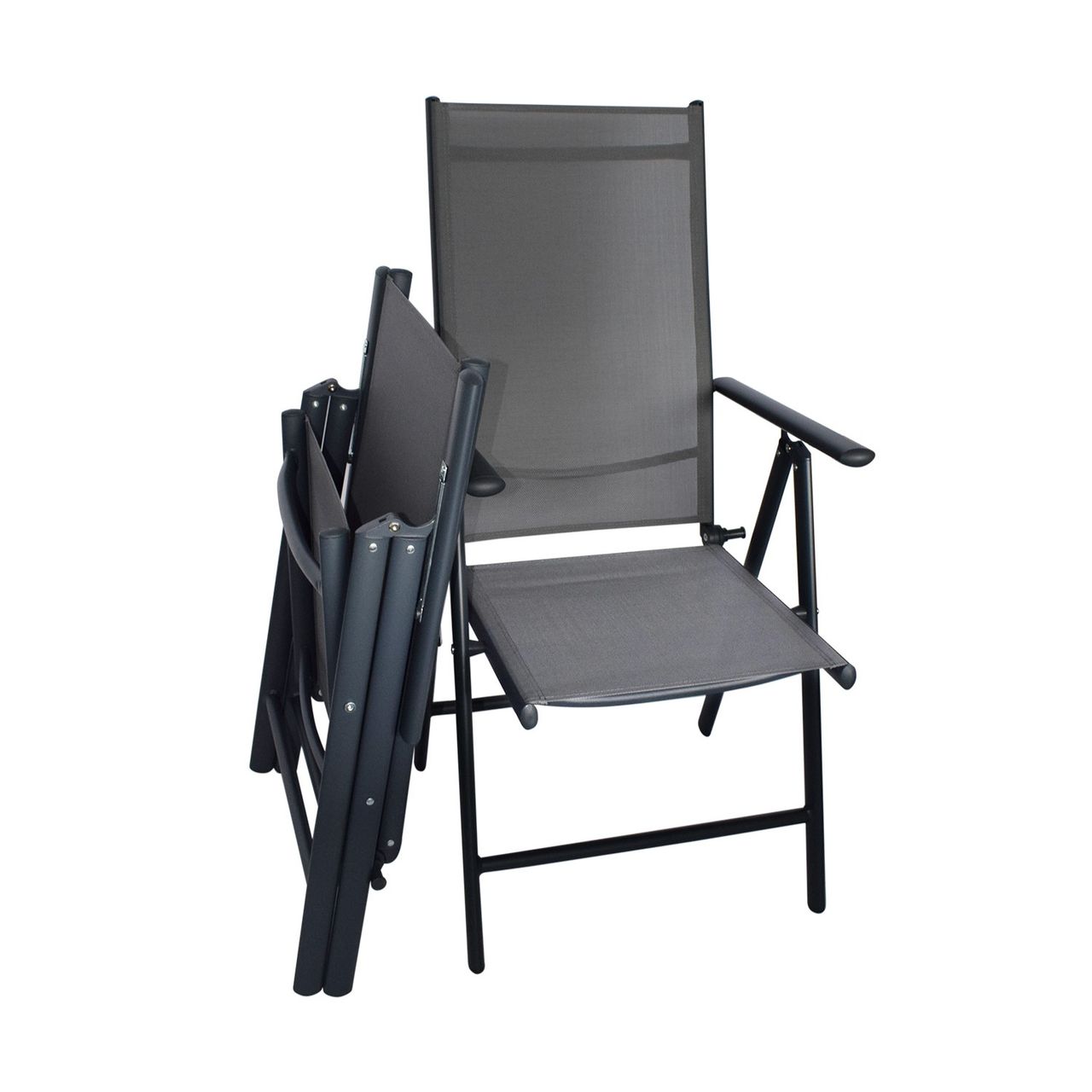 CHILLROI CHILLROI® Klappsessel Aluminium 2er Set Gartenstuhl klappbar Campingstuhl