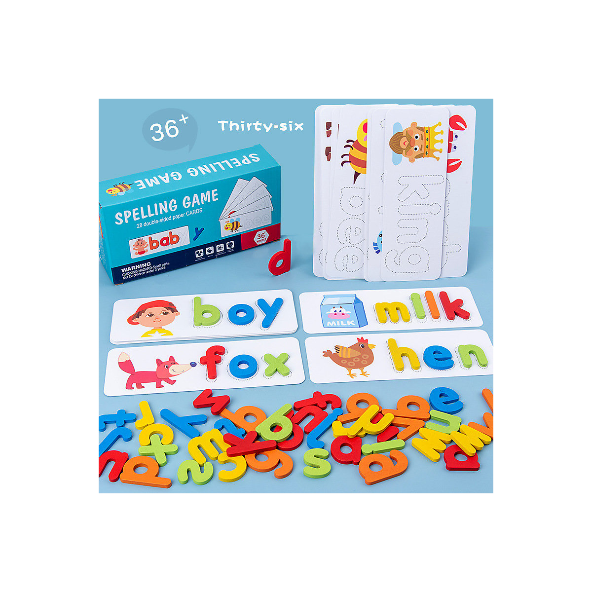 Frühes Lernspielzeug für Kinder Kinder Holzpuzzle Rechtschreibung Wort Spiel frühes Lernen kognitives Spielzeug