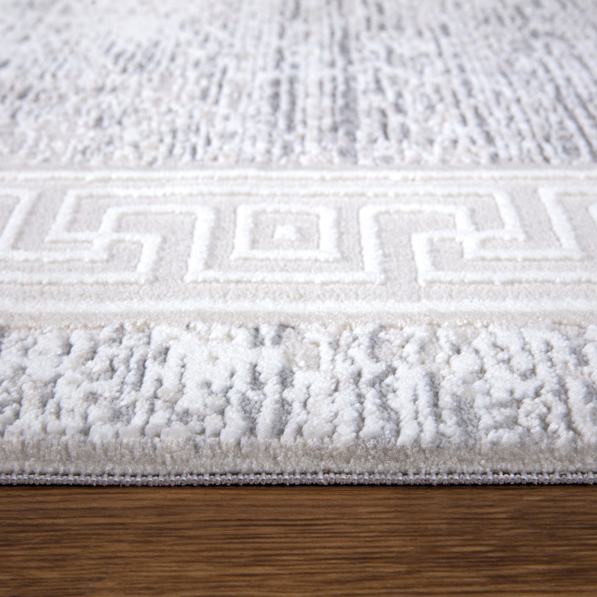 Teppich Moskau, Mozato, Rechteck, Höhe: 10 mm, Hoch-Tief Effekt, Kurzflor Teppich, Vintage Design, Jute Rückenmaterial, Modern Design, Gemustert
