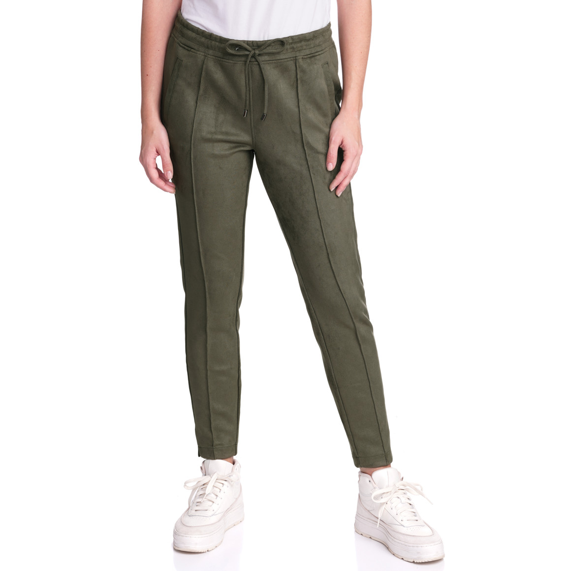 Damen Jogpants in Velours-Optik