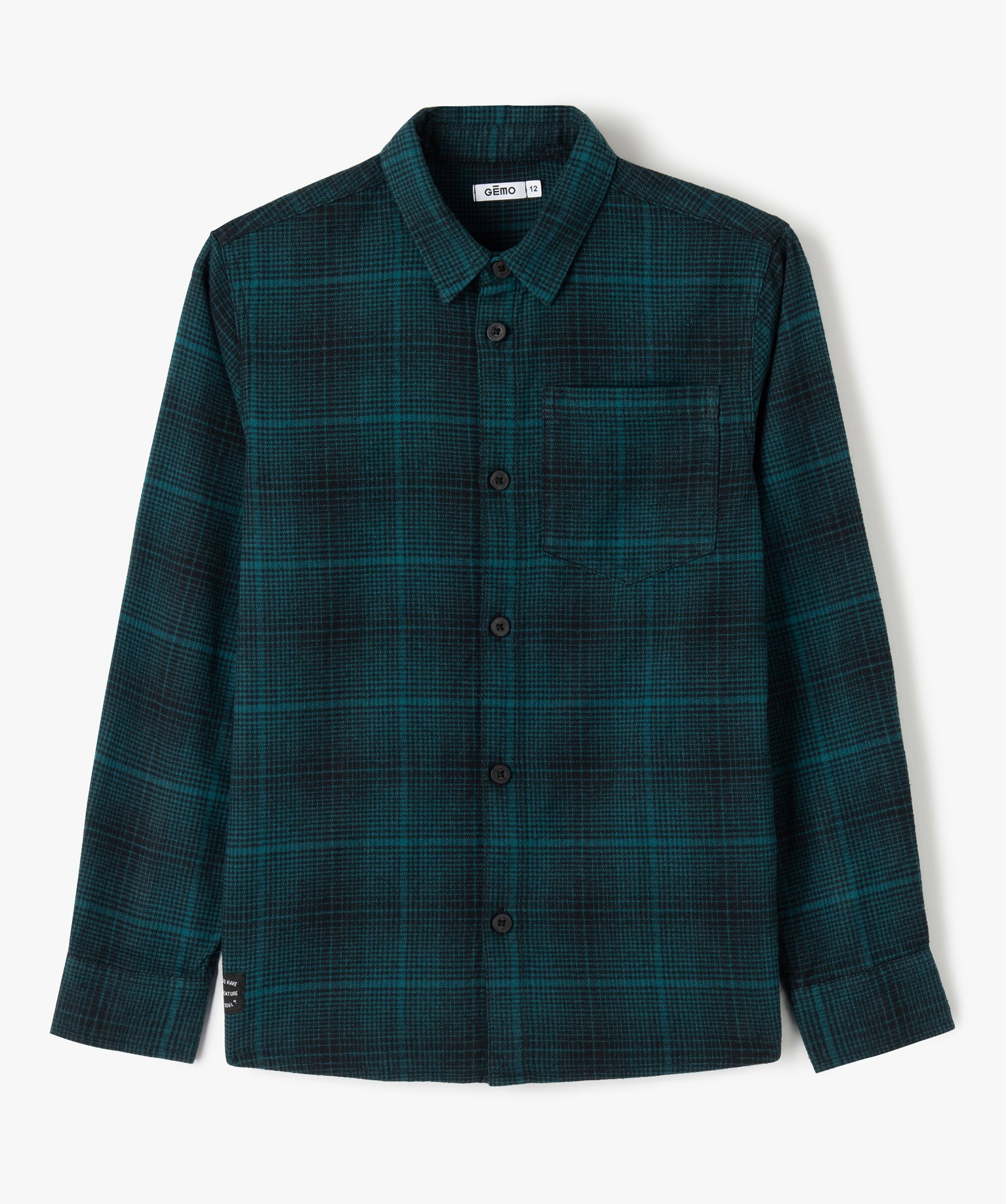 Chemise Garçon en flanelle à carreaux carreaux | GEMO