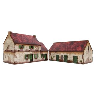 WW2 Normandy Homestead w. Stable (PREPAINTED)