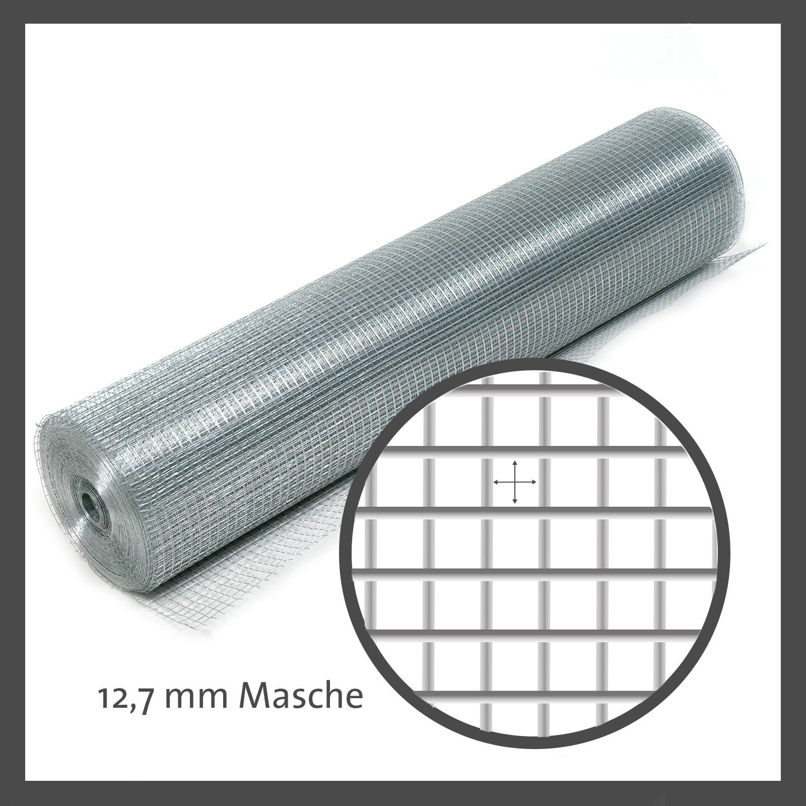 Kraptrap® Voliere Volierendraht Drahtgitter I Käfigdraht Schweißgitter I 12x12mm I 1,05mm stark Drahtzaun Maschendraht