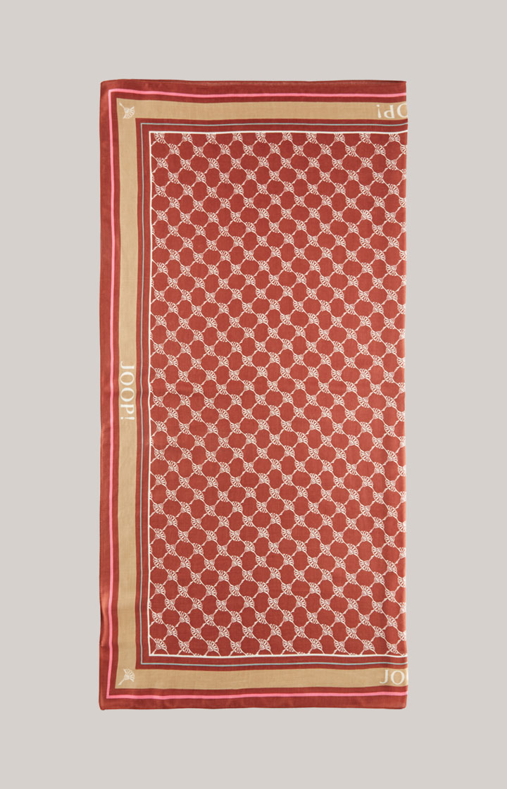 Cornflower-Tuch in Kupferbraun/Beige