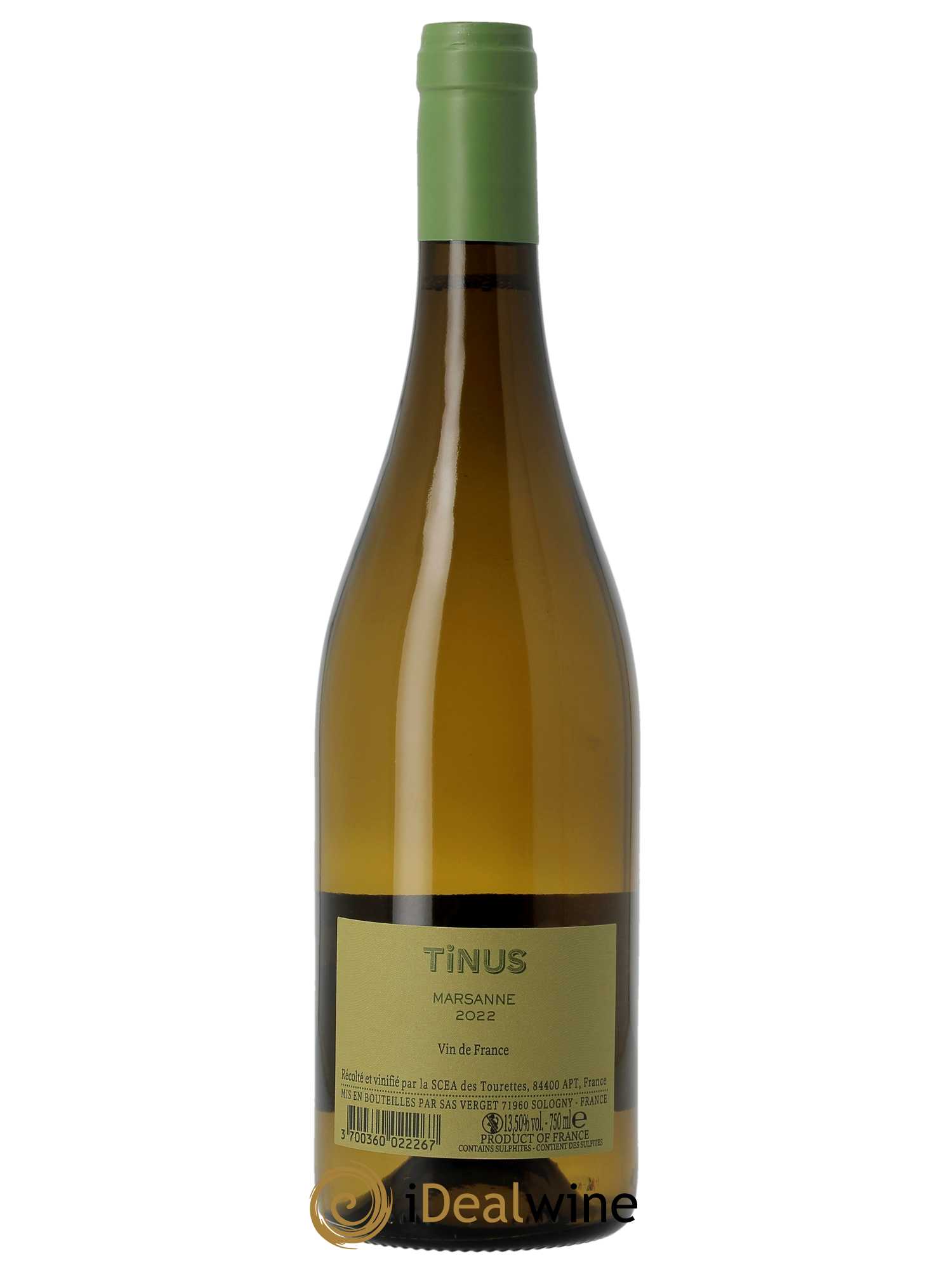 Vin de France Château des Tourettes Tinus Marsanne Jean-Marie Guffens  2022 - Lot de 1 Bouteille