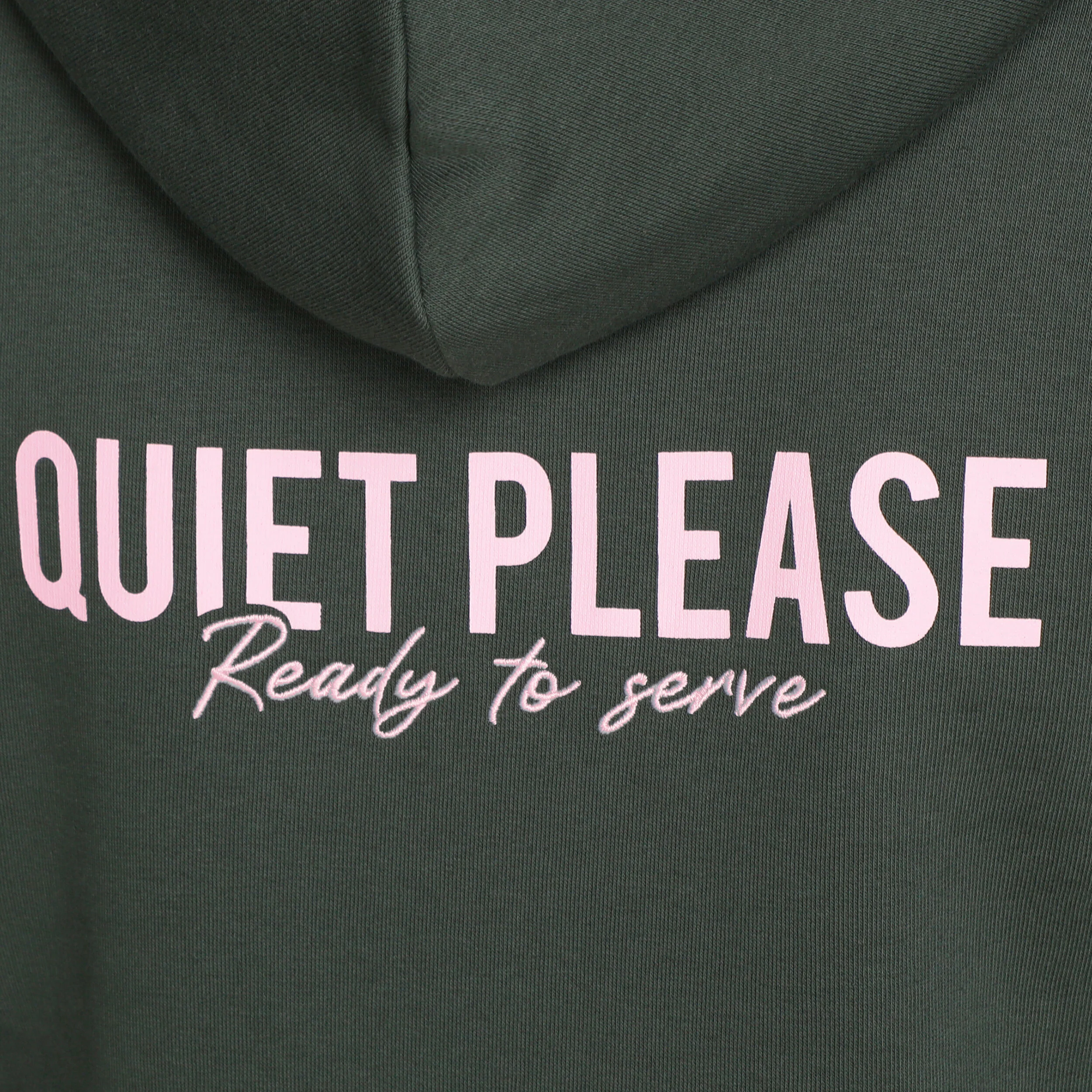 Ready To Serve Hoody Damen - Dunkelgrün, Rosa