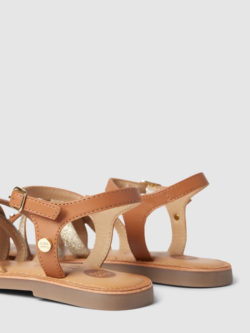 Zehentrenner mit Strasssteinbesatz Modell 'SUSSAT' in gold