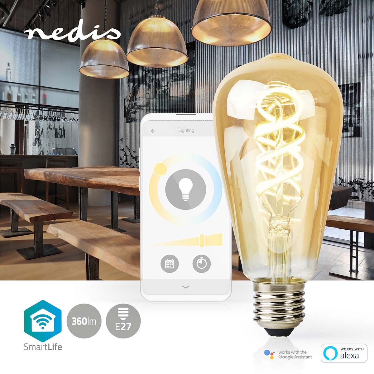 Nedis WIFILRT10ST64 SmartLife LED Filament Lampe