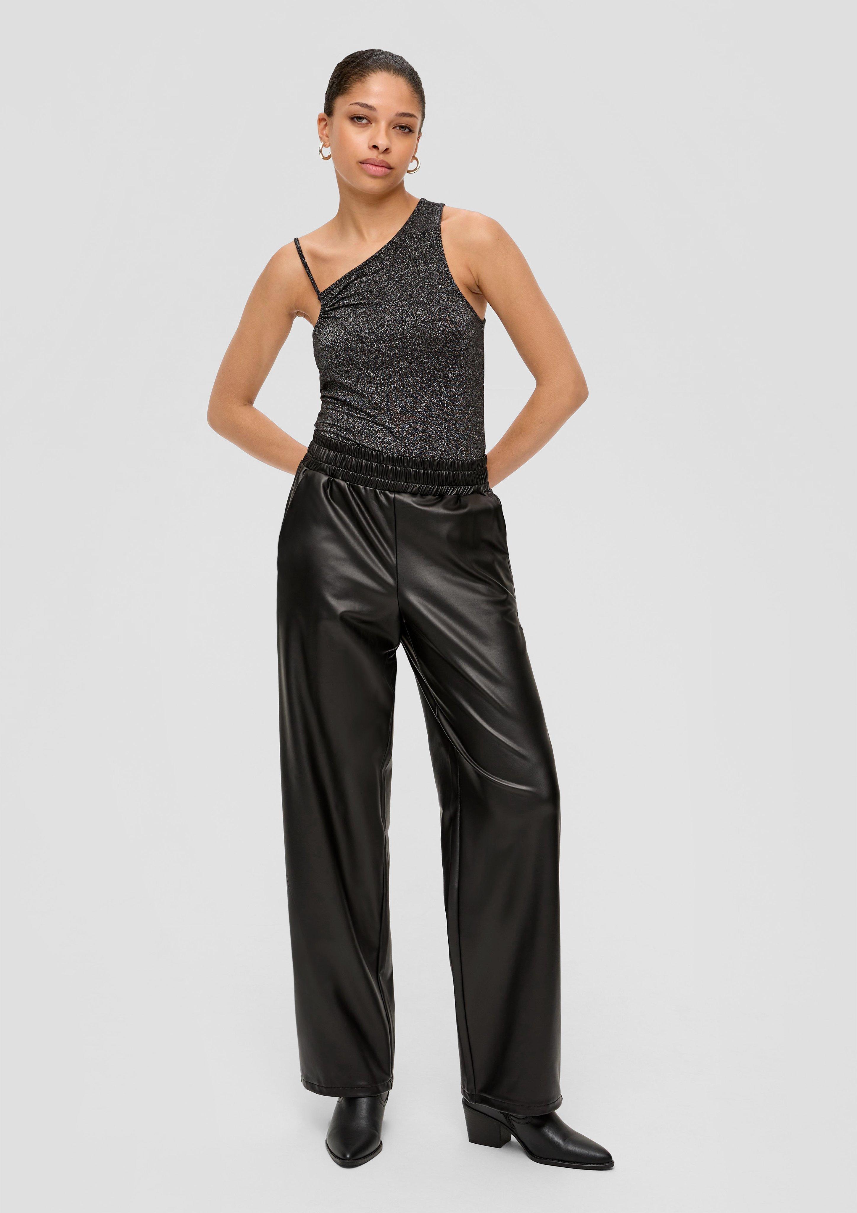 Straight-Leg-Hose aus Lederimitat  2140549-9999