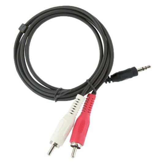 Cable conector Edenwood 3.5 / 2 RCA negro 3