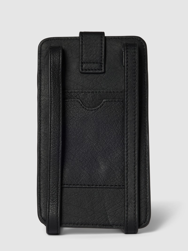 Handytasche mit Label-Detail Modell 'HARRIS' in schwarz