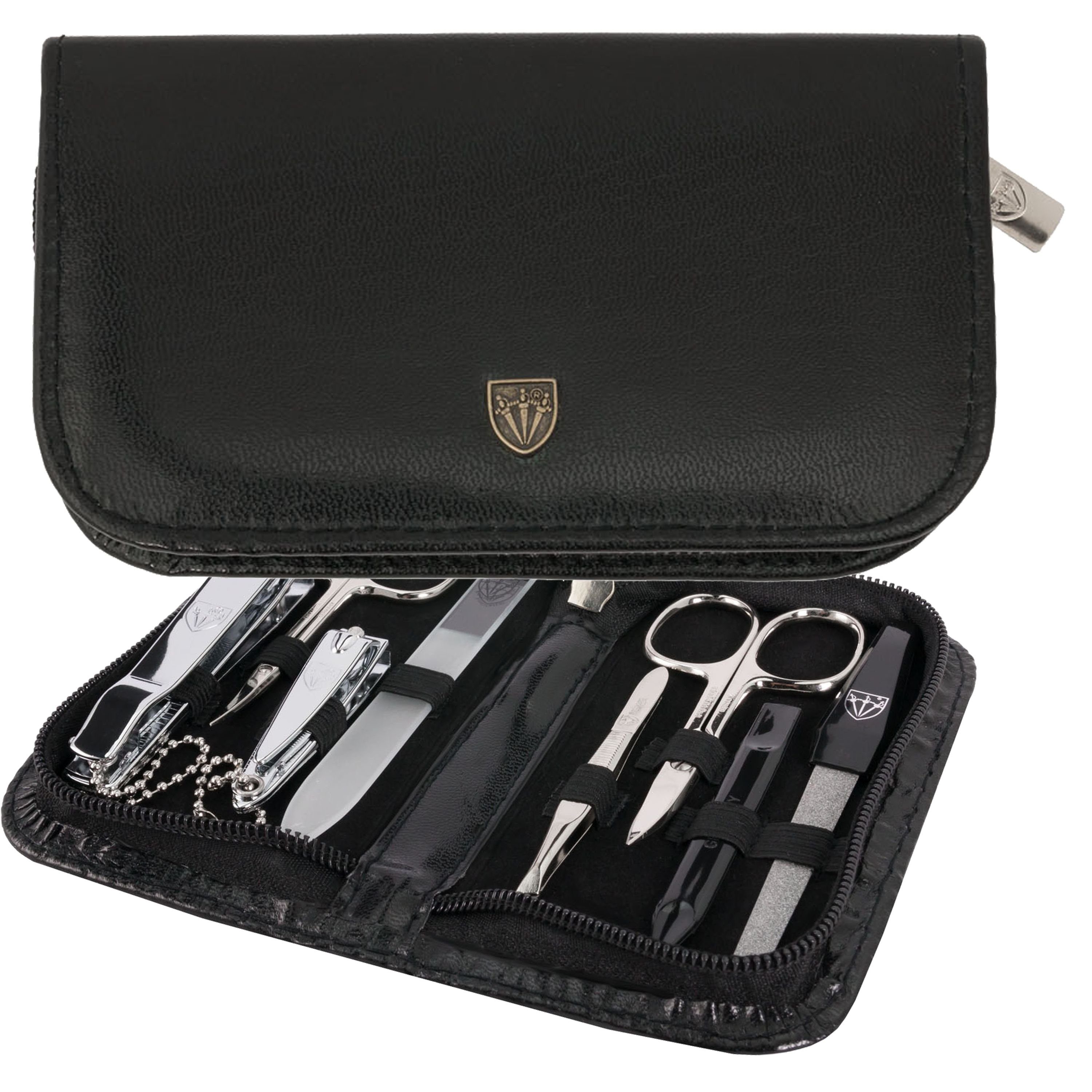 3 SCHWERTER Maniküre-Pediküre-Set, Berlin 8-teilig ALL-IN-ONE mit Glas- und Saphirnagelfeile