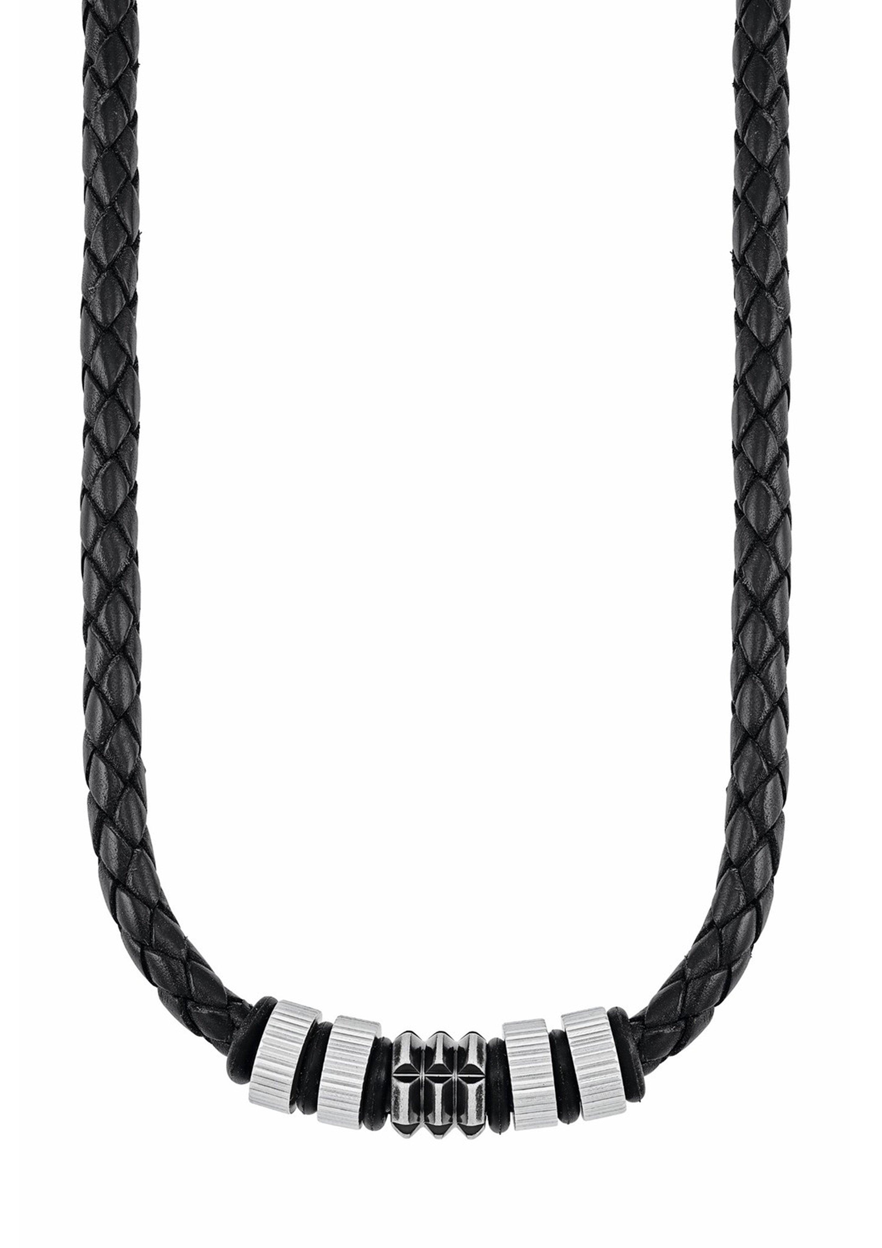 Ledercollier mit Edelstahl-Beads  272.002.6411.4342-99B0