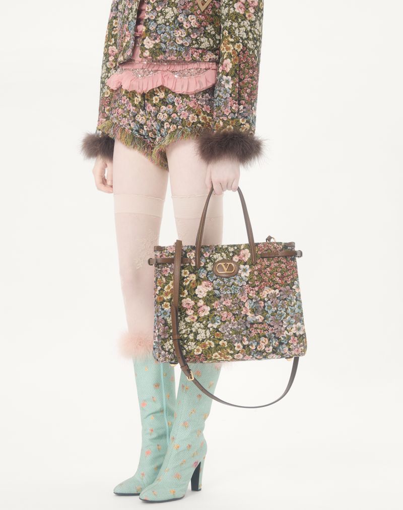 Sac cabas Valentino Garavani Antibes moyen en tissu jacquard Après l'Hiver