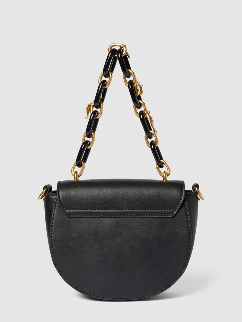 Handtasche mit Label-Details Modell 'Jasmine' in schwarz