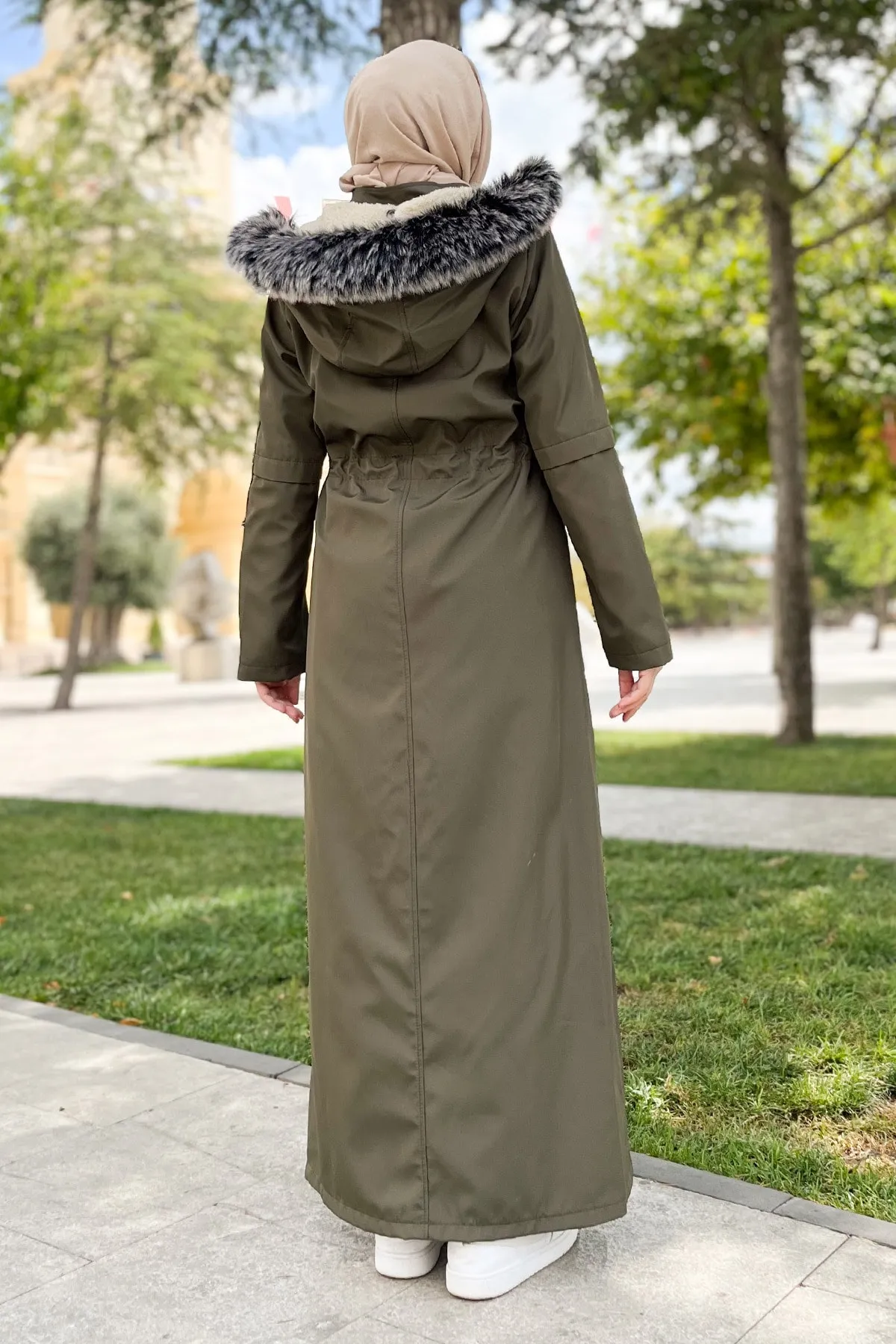 Tesettür Dünyası  Bondit Ärmeljacke Tsd220826 Khaki