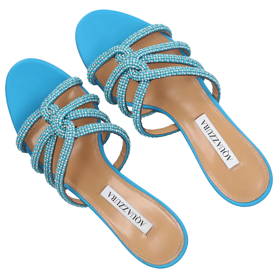 Aquazzura - Sandalen MOONDUST 50 Kalbsleder - blau