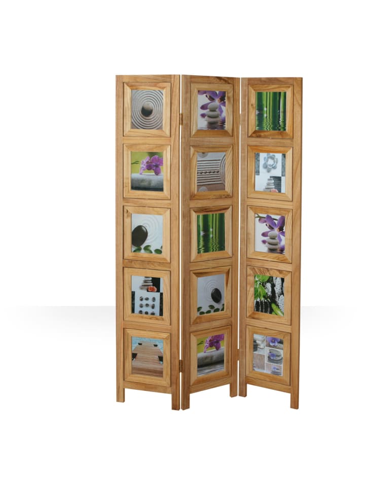 Homestyle4u 3-tlg. Paravent in Braun 93x161 günstig kaufen onesize