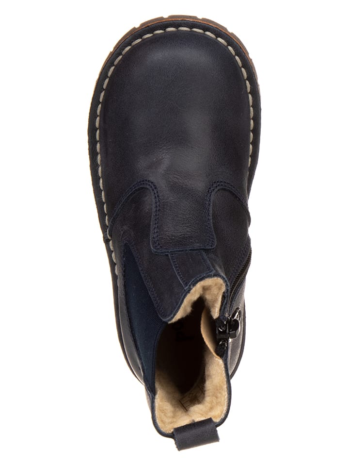 POM POM Leder-Chelsea-Boots in Dunkelblau günstig kaufen