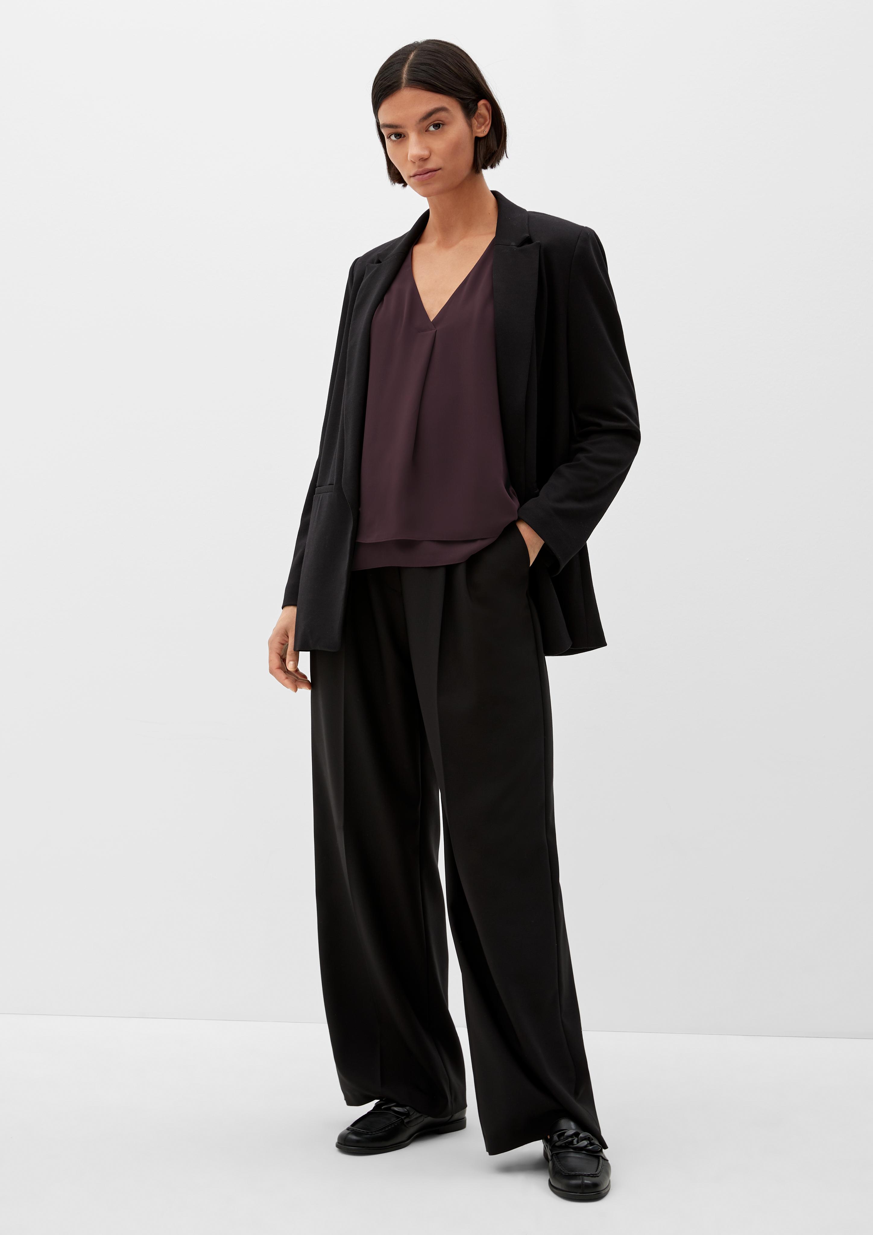 Double-Layer-Bluse mit 3/4-Ärmeln  2121899-4989
