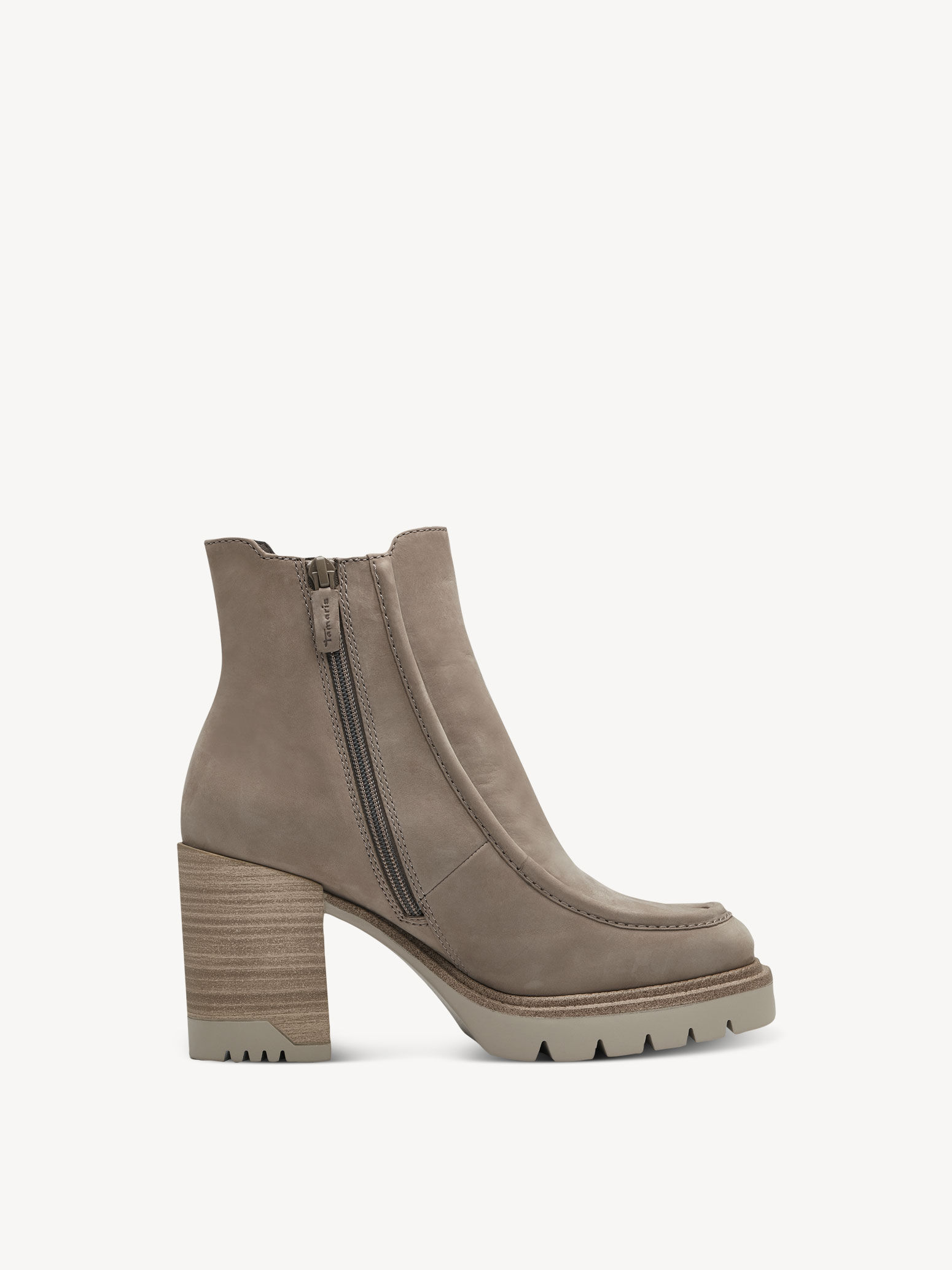 Bottine en cuir - beige