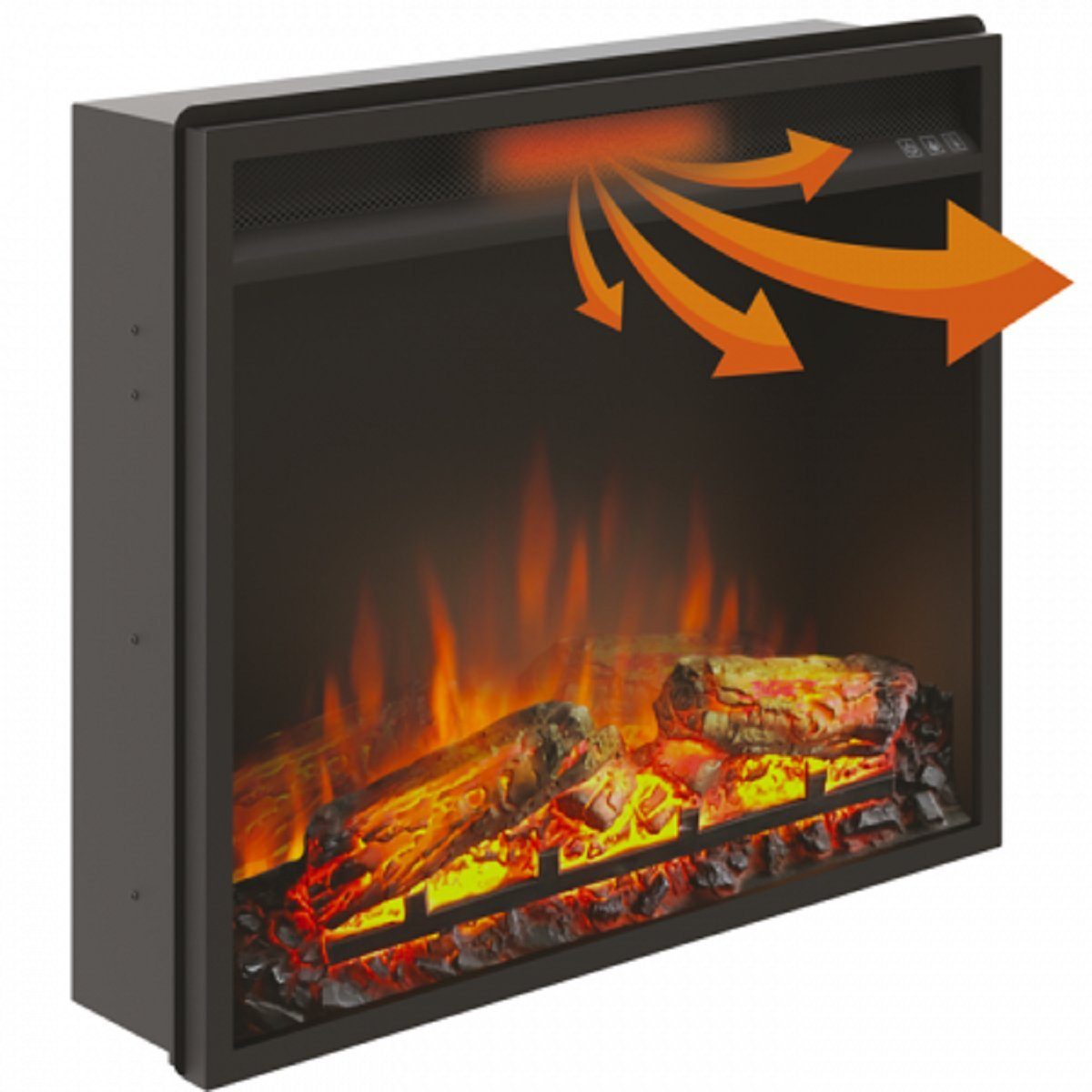 TAGU Elektrokamin TAGU Hagen Elektrokamin schwarz mit 23 Zoll Powerflame