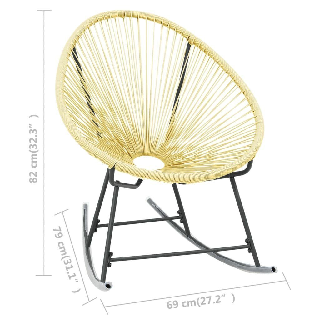 vidaXL Gartenstuhl Outdoor-Acapulco-Stuhl Poly-Rattan Beige (1 St)