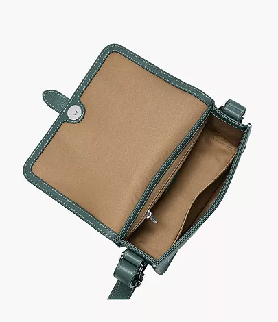 Fossil Medium Flap Crossbody Zoey Leder