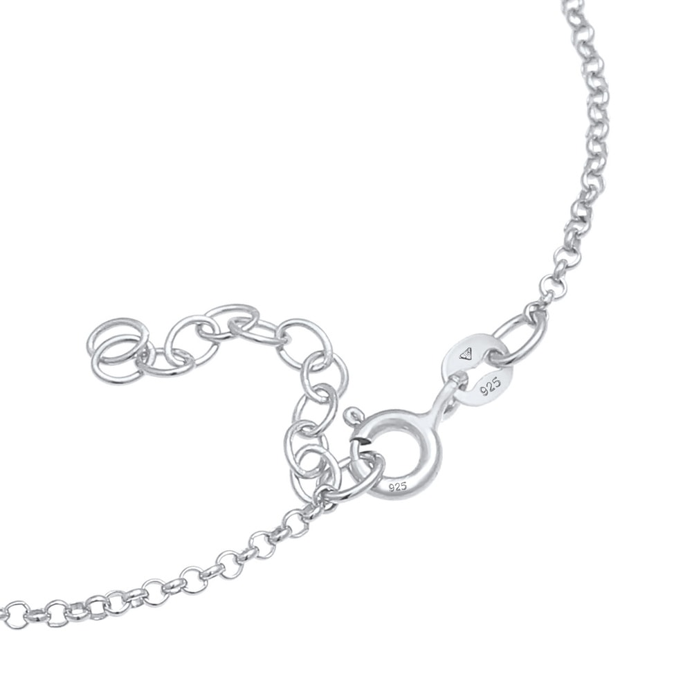 Nenalina Nenalina Bracelet Trèfle en fer à cheval pour dames réglable avec émail en argent Bracelet